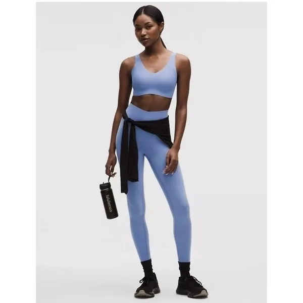 Lululemon Glow Up SHR Tight 25" Prep Blue Women's Size 8 Leggings Run Lift NEW - Image 2