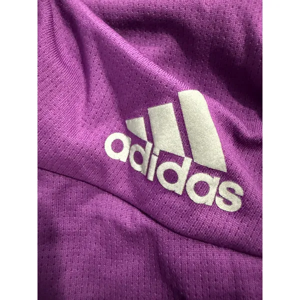 Adidas Climachill Purple Short Sleeve Polo‎ Shirt Womens Performance Activewear - Image 7