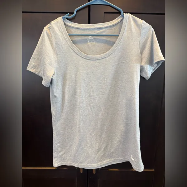 Nike Women's Light Blue  Short Sleeve Tee - Image 2