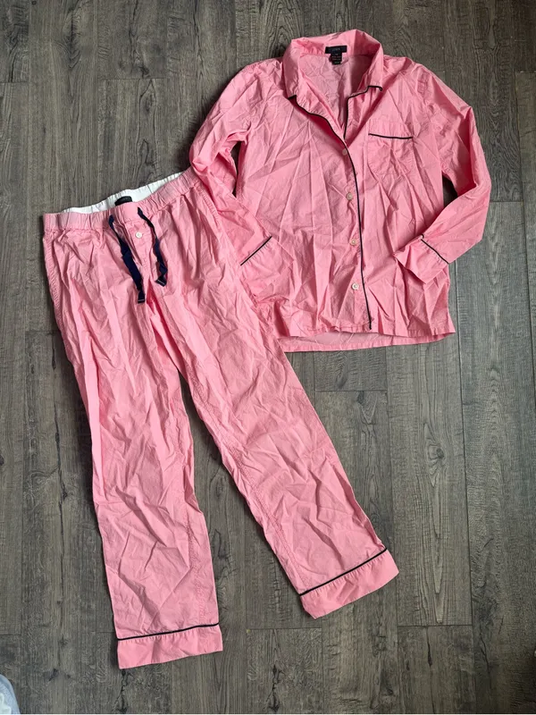 J. Crew Vintage Pajama Set- Cool Pink- Size XS - Image 3
