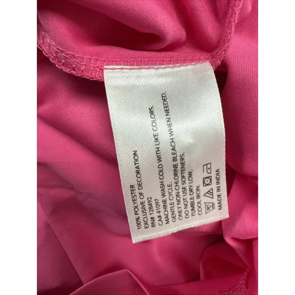 Greg Norman ML75 Play Dry Golf Polo Women Small Bright Pink Navy Ruched NWT - Image 11