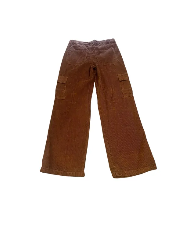 Tinseltown Rust Brown Corduroy Carpenter Pants 100% Cotton Wide Leg Sz 7 - Image 2