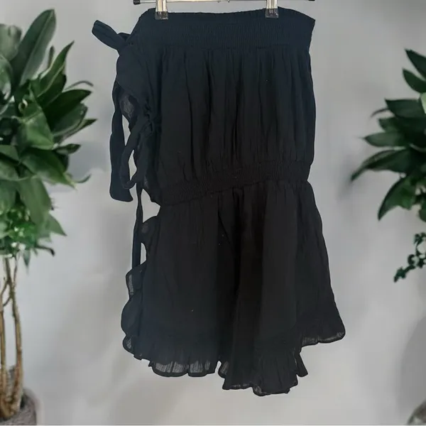 Free People NWT Feelin' Fancy Strapless Cotton Romper Small - Image 3