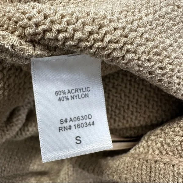 Beige Botany Knit Cut Out Maxi Dress Sand Taupe Size Small - Image 11