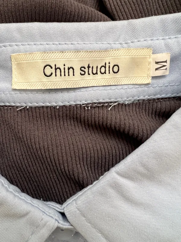Chin Studio gray and blue y2k mini dress size M - Image 9