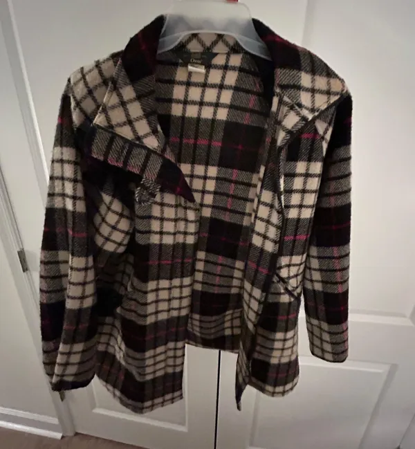 Orvis Vintage Plaid Wool Unlined Car Coat Made in USA - Image 7