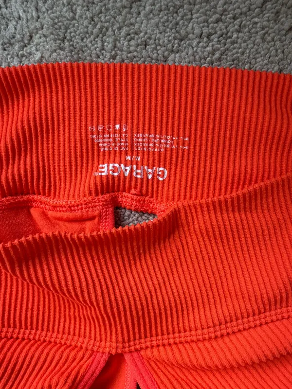 Garage Red Ribbed Bralette – Size M - Image 4