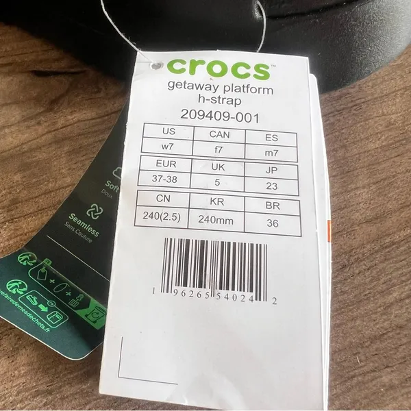 CROCS NEW Women's Getaway Platform H-Strap Shoe Size 7 #B1903 - Image 6