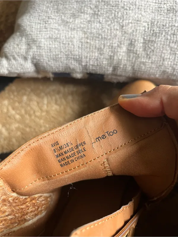 me too Tan Suede-Strap Ankle Booties - Image 6