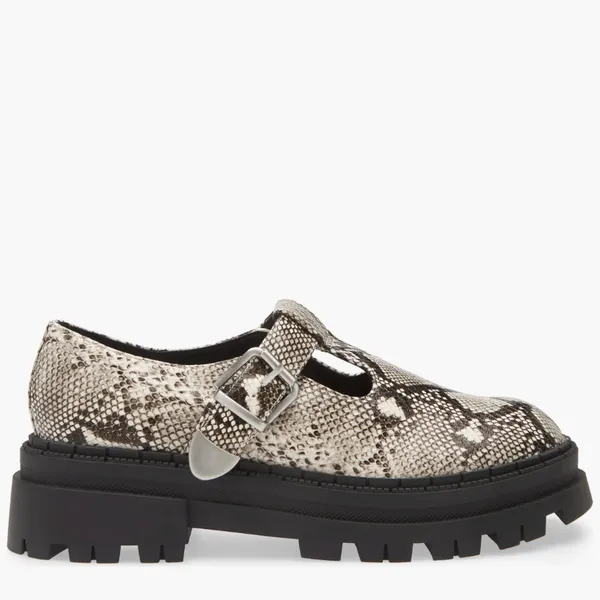 Steve Madden NEW Kamlee Lug Sole Mary Jane Snakeskin Shoe Comfort SZ-10 - Image 5