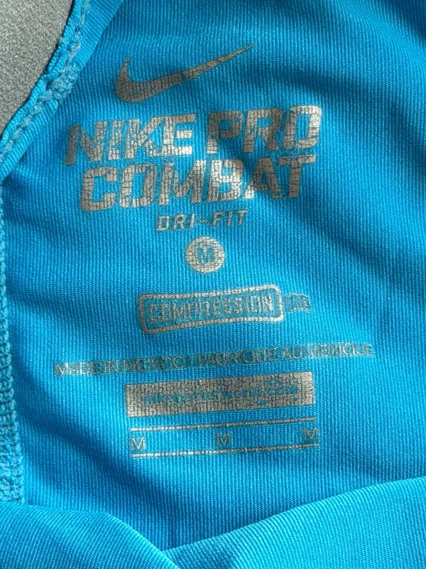 Nike Pro Combat Dri-FIT Women M Blue Compression Training Shorts Activewear - Image 5