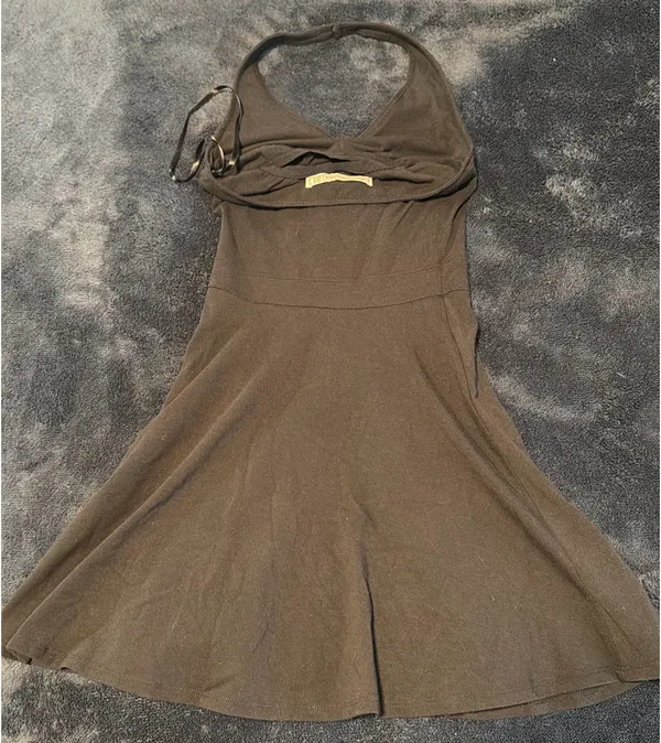 Abercrombie Mini Halter Dress Summer Black XS - Image 3