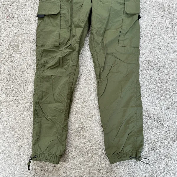 LCKR Women’s Mayday Utility Cargo Pants Nylon Pull On High Rise in Green Army S - Image 5