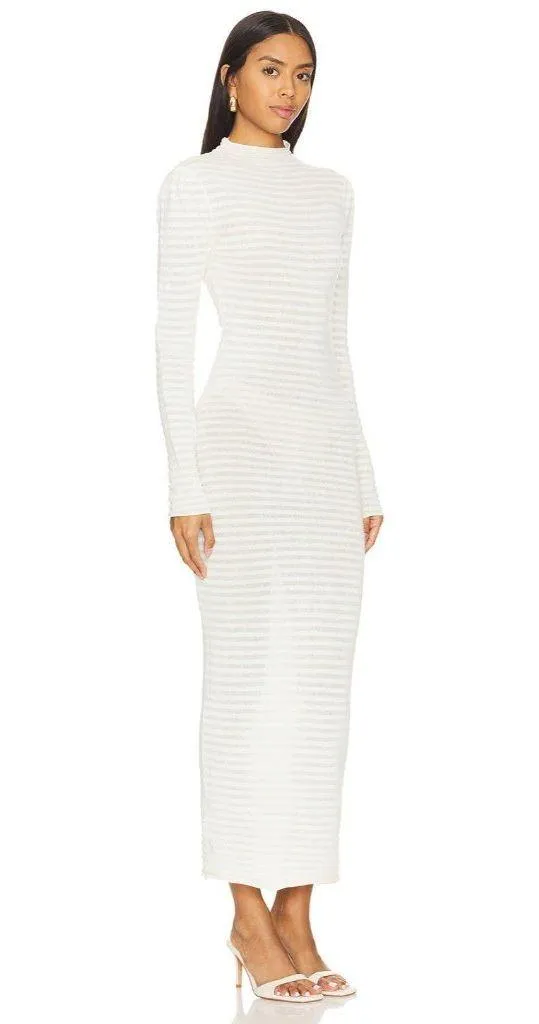 ROLLA'S Edgar Knit Maxi Dress Cream Womens Size Small - Image 2