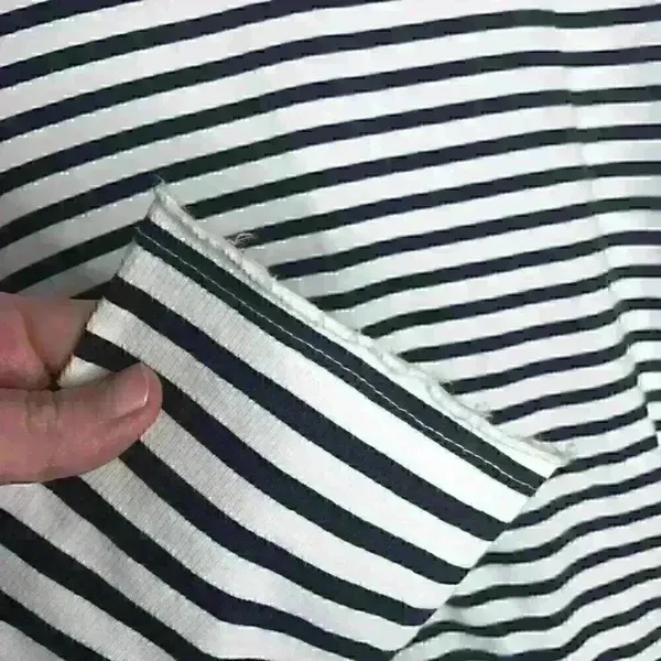 Zara Trafaluc collection navy and white striped long‎ sleeve top Sz S - Image 2