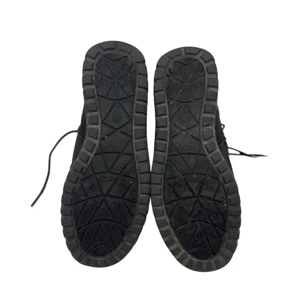 Karen Scott Black Faux Fur Lined Hiking Boots Cozy Winter Lace Up Zip‎ - Image 5