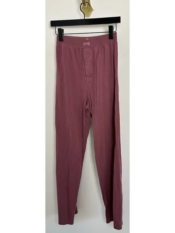 SKIMS Boyfriend Loose Pant in Oxblood Size X-Small - Image 2