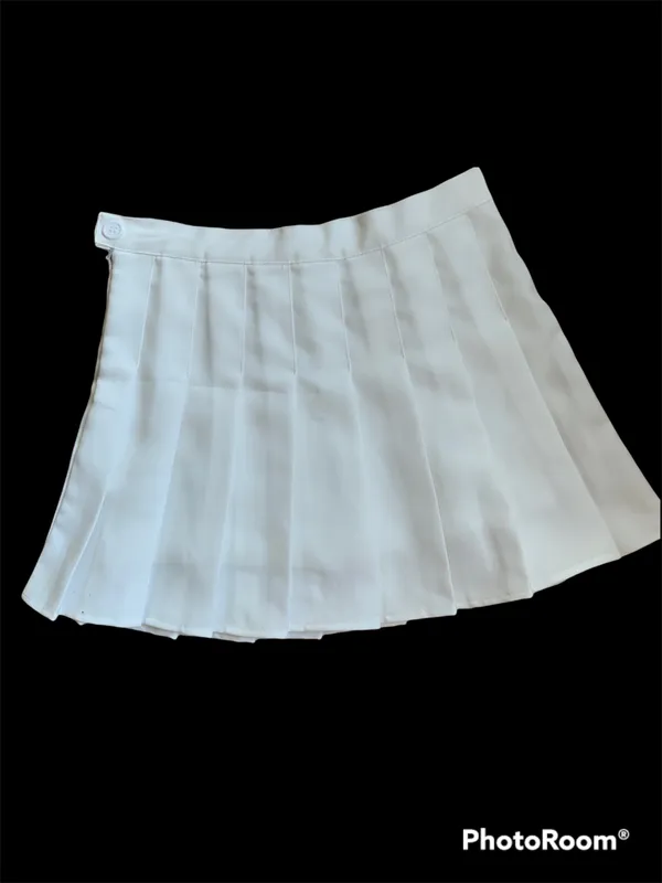 White Pleated Tennis Skort Skirt Womens Small - Image 5