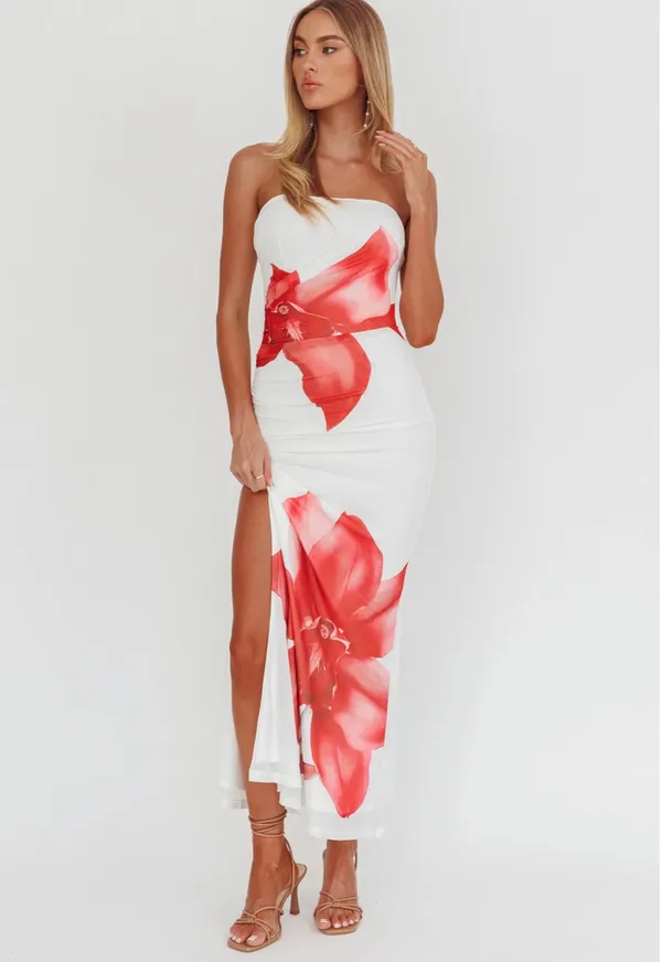Selfie Leslie White Floral Dress - Image 2