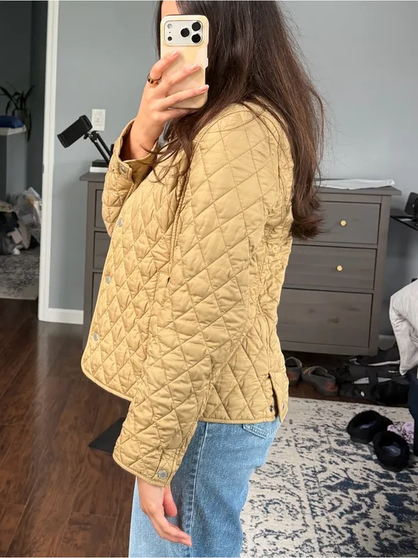 Vintage L.L. Bean Quilted Tan Puffer Jacket - Image 15