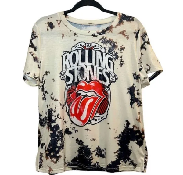 Tie Dye Rolling Stones Graphic Print T-shirt. New. - Image 4