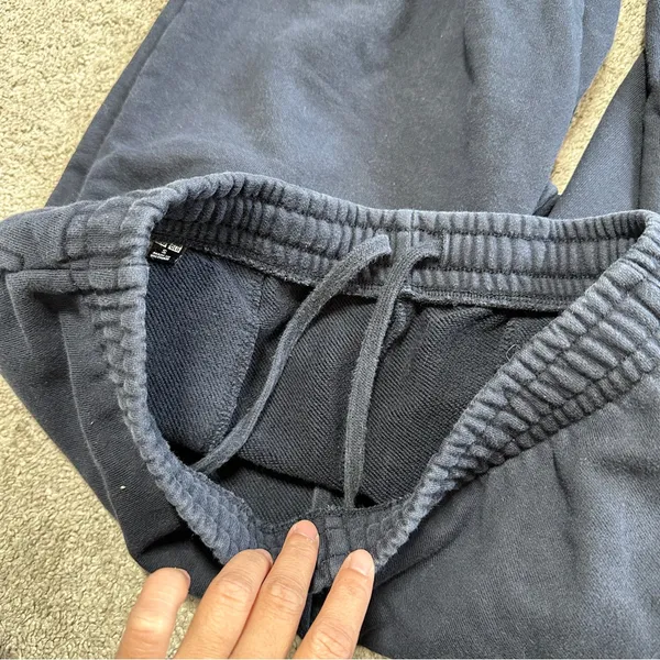 Uniqlo Women’s Washed Jersey Jogger Pants Pull On Loungewear in Navy Size S - Image 10