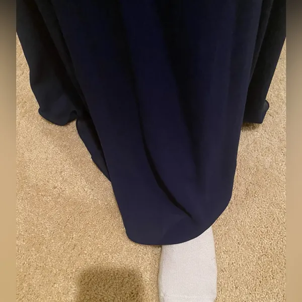 Lulus Navy Deep V Formal Dress - Image 5