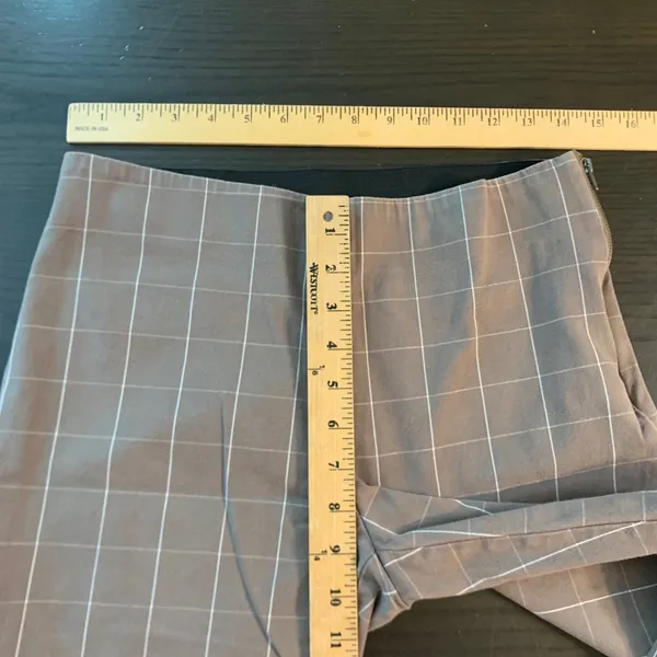 A New Day Brown Windowpane Plaid Skinny Ankle Pants Womens‎ 8 High Rise Stretch - Image 6