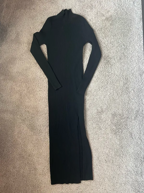 Wilfred Aritzia Alchemy Dress Ribbed Midi S - Image 2