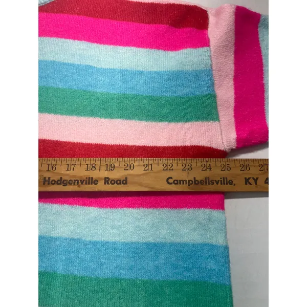 Cabana Crown & Ivy Striped Mock Neck Sweater Oversized Women L Multicolor Soft - Image 5