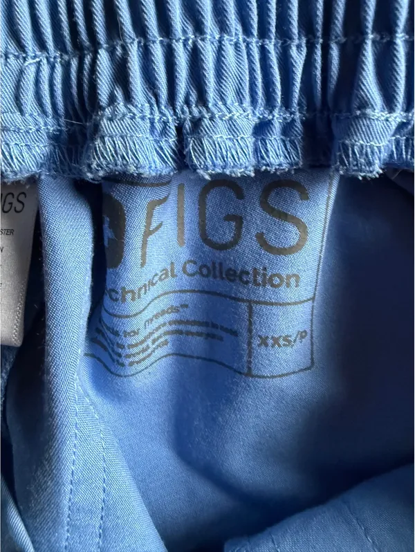 FIGS Technical Collection Light Blue Scrub Pants XXS - Image 12