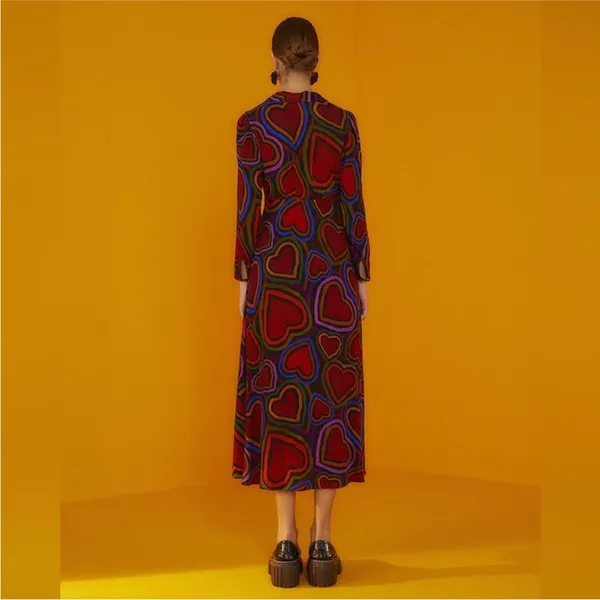 Farm Rio Rainbow Wild Hearts Maxi Dress - Image 2