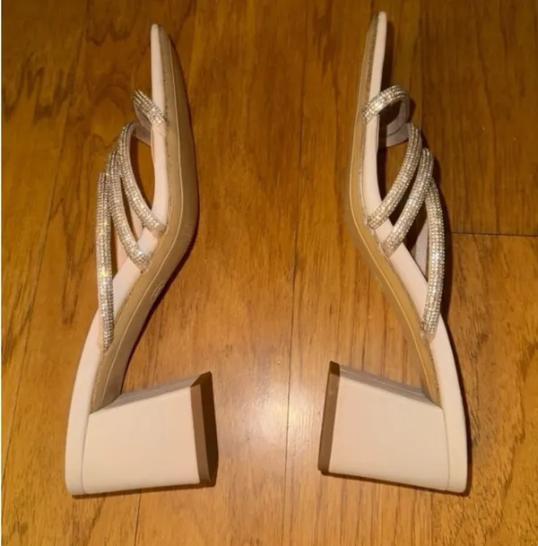 Brand New Target A New Day Sparkly + Pink Beige Square Heels - Image 9