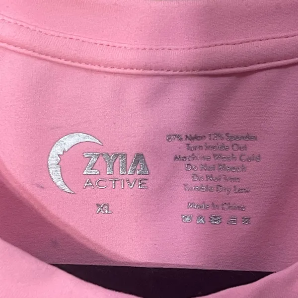 Zyia Women Tank Large Pink Sleeveless Knit crop top shirt woman’s XL - Image 3