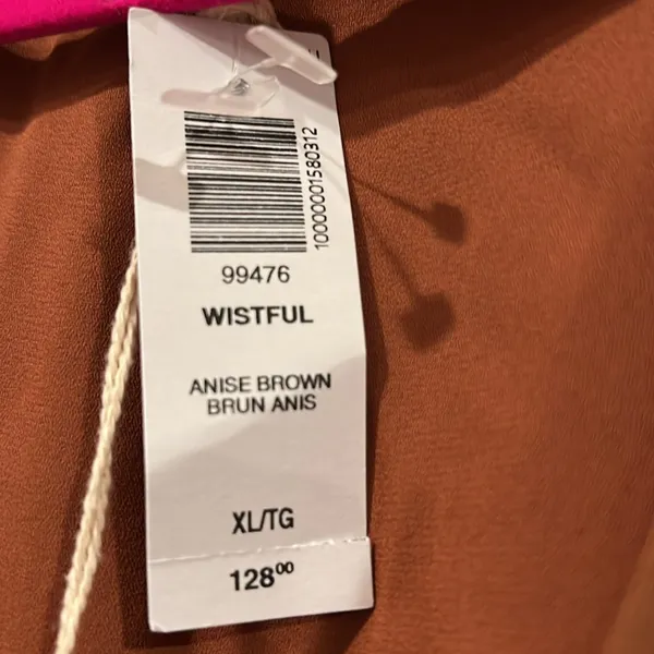 Wilfred Aritzia Brown Sheath‎ Dress with V-Neck Long Sleeves XL - Image 11