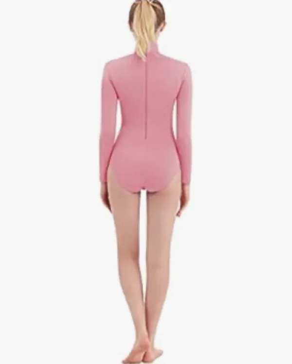 Supernowa High Neck Long Sleeve Bodysuit Leotard - Image 3
