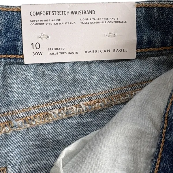 NWT American Eagle Super High Rise A-Line Denim Skirt Size 10 / 30 - Image 5