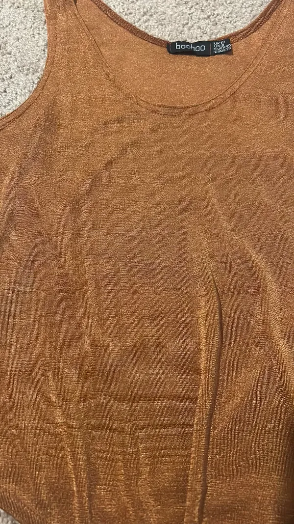Boohoo Rust Colored Body Suit - Image 5