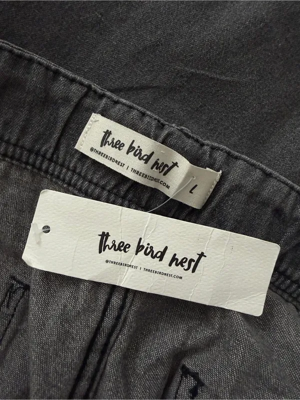 NWT Three Bird Nest Simply You Wide Leg Jeans washed black high-rise Boho Size L - Image 10