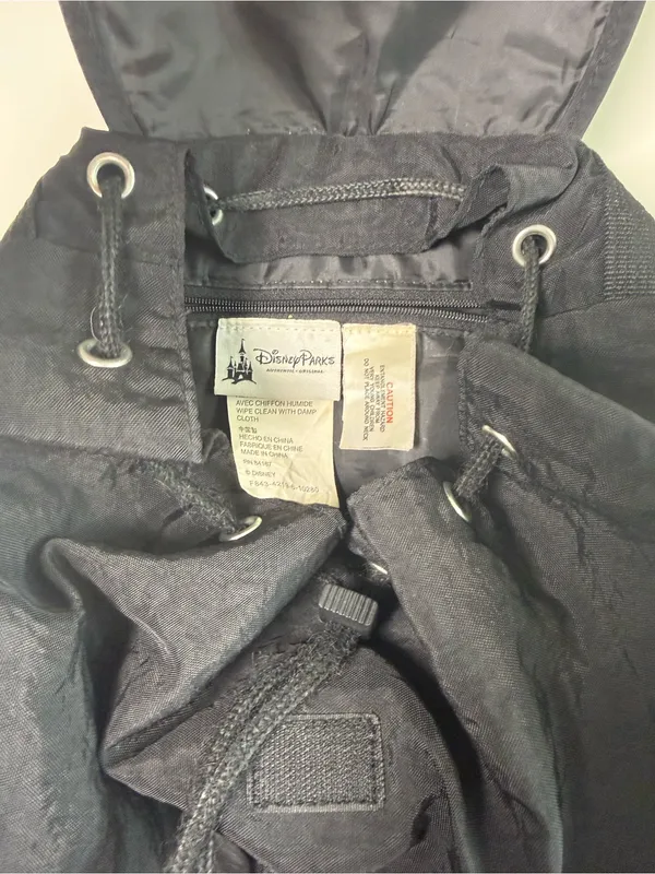 Disney Black Embroidered Walt Disney World Drawstring Backpack - Image 4