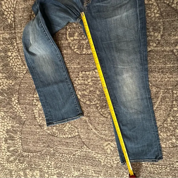 7 For All Mankind Denim Women’s Size 27 Blue Crop Flare Jeans Made in the USA - Image 9