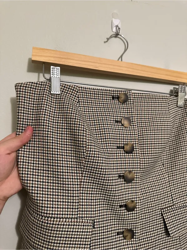 Ann Taylor Plaid Strapless Button Front Vest Top - Size 6 - Image 6