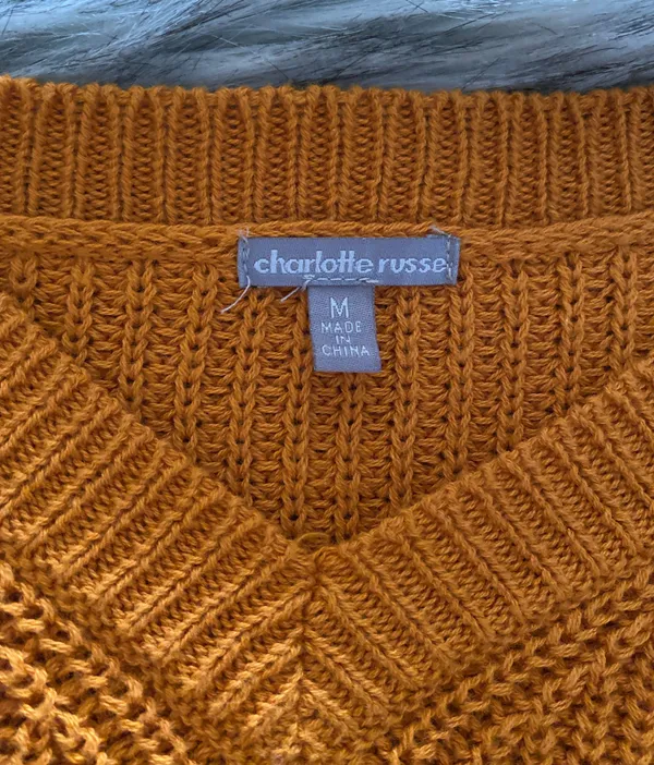 orange knit sweater Size M - Image 3