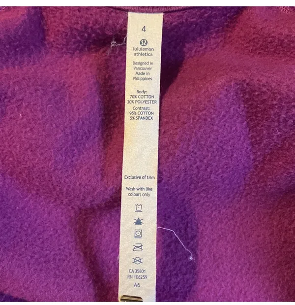 Lululemon Full Zip Up Hoodie. Used. See Pics For Condition And Measurements. - Image 6