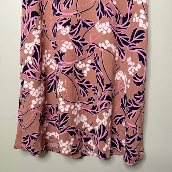 NWT Ann Taylor Factory Sheath Floral Midi Dress Brown Pink Black Size 10 Petite - Image 5