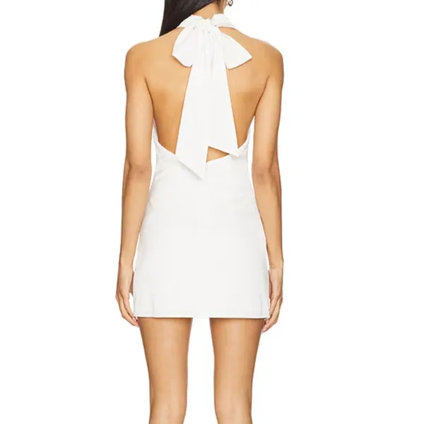 MORE TO COME Natalia Mini Dress in White, Size XS - Image 2