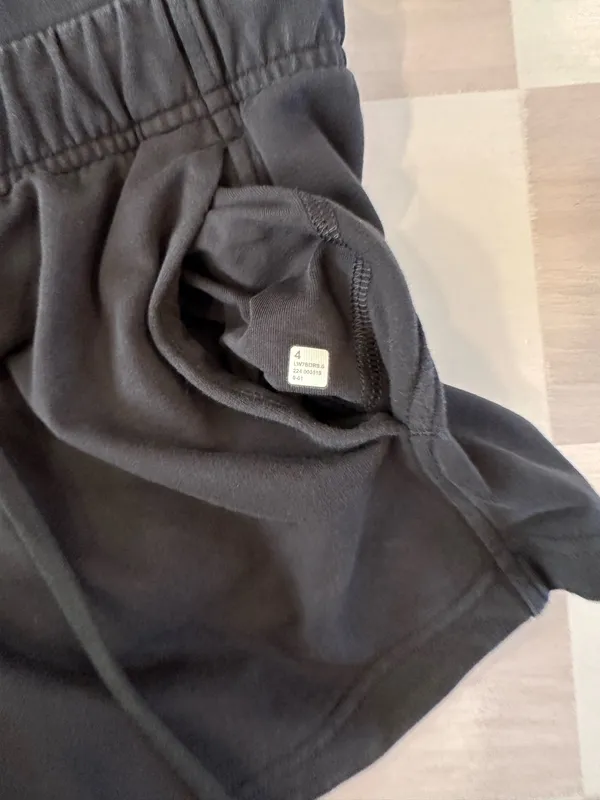 lululemon inner glow short 3” french terry cotton black W7BDRS 4 - Image 7