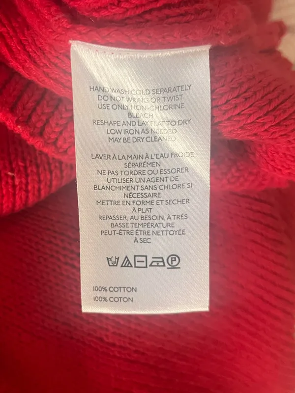 Maeve Red‎ 'Take Me to Milan' Crewneck Cotton Knit Relaxed Sweater Size XL - Image 5