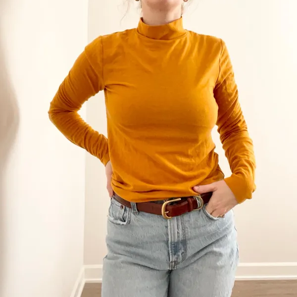 Women's Mustard Long Sleeve Top - Image 2