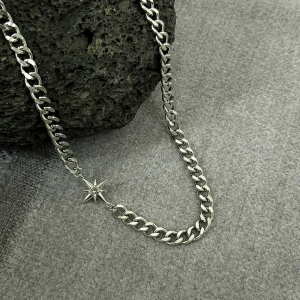 Star Link Chain Necklace for Men Women Streetwear Unisex Hip Hop Style - Image 5